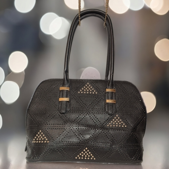 CHARMING CHARLIE Stencilled Studded Large Satchel Handbag - Picture 1 of 12